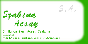 szabina acsay business card